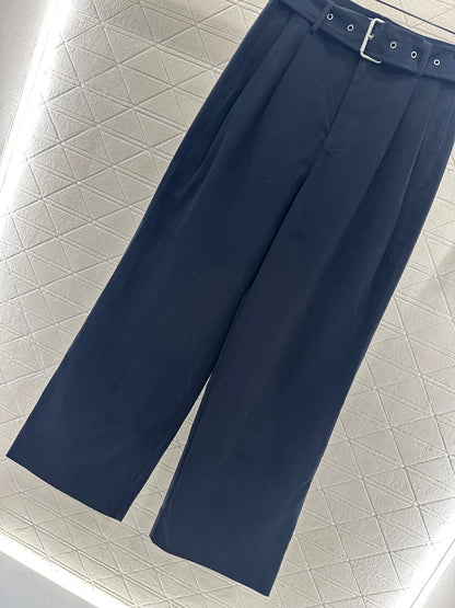 25fw Belt wide leg pants
