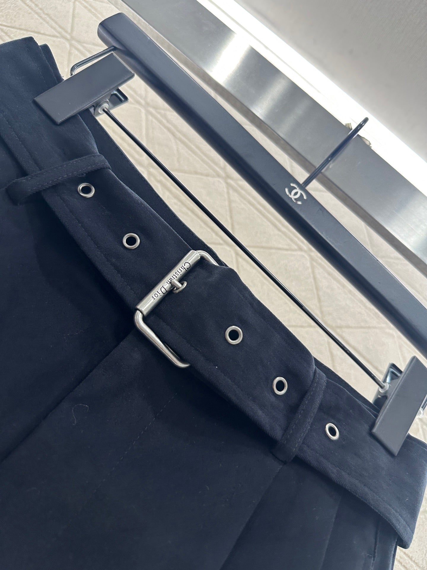 25fw Belt wide leg pants