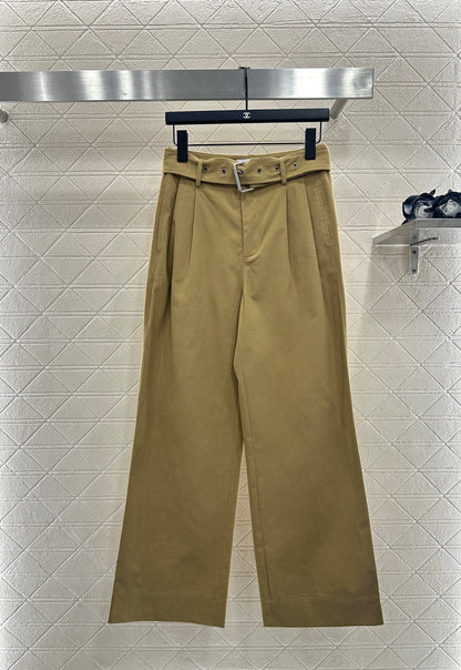 25fw Belt wide leg pants
