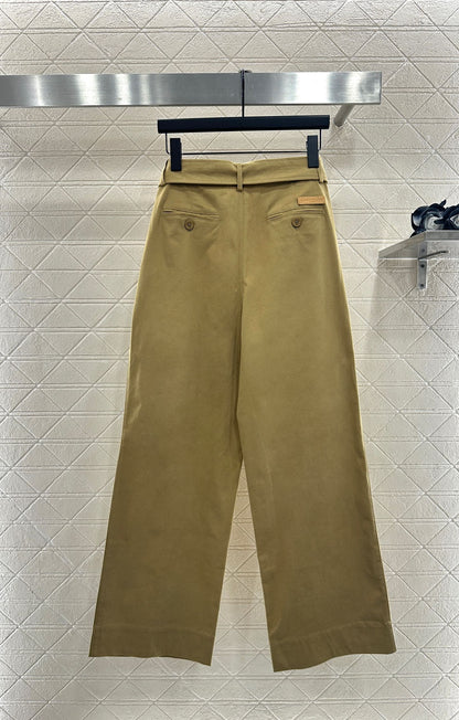 25fw Belt wide leg pants