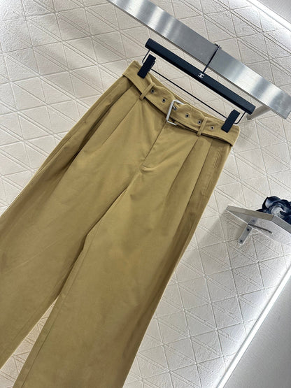 25fw Belt wide leg pants