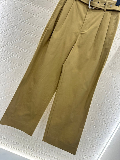 25fw Belt wide leg pants