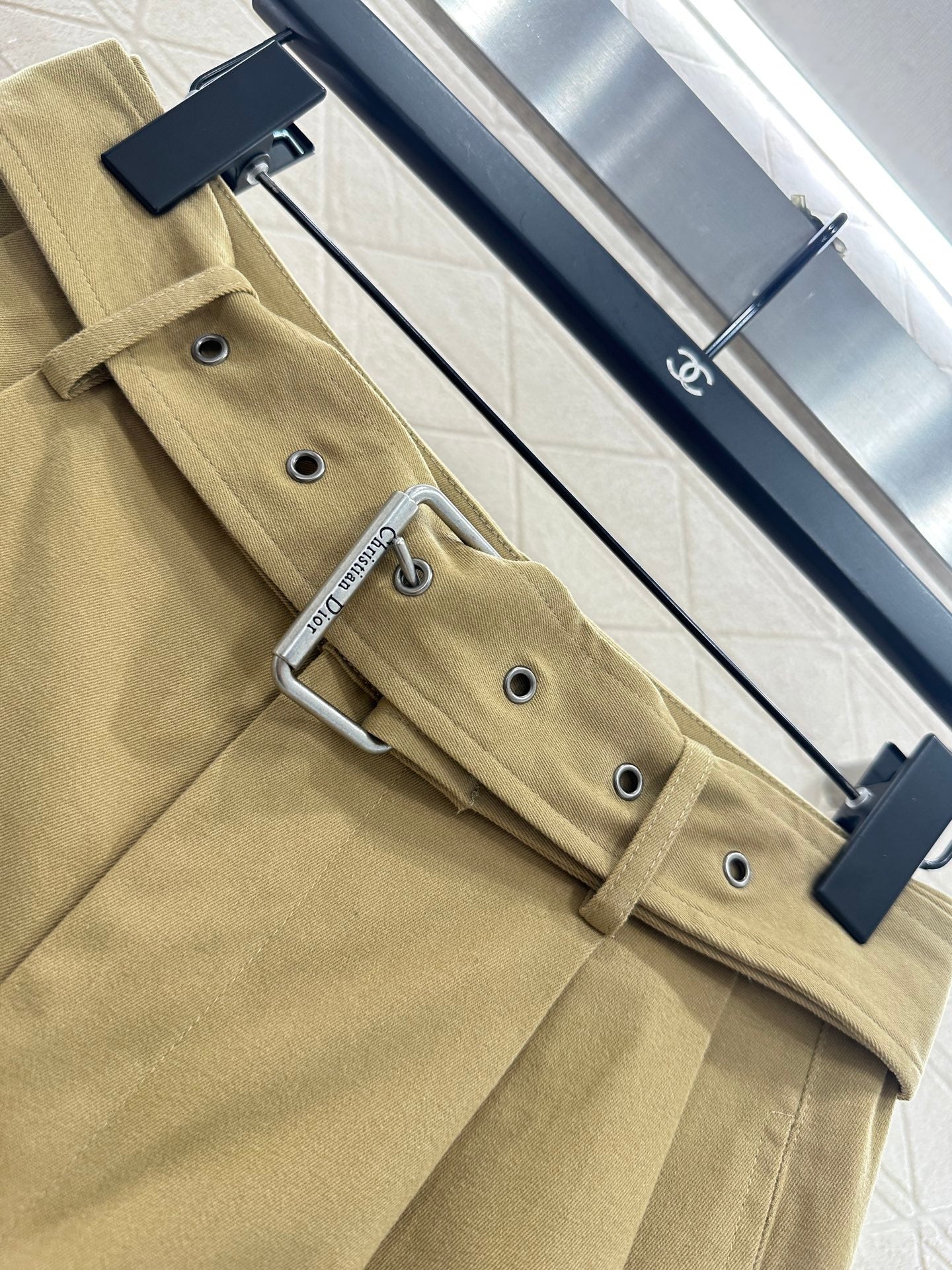 25fw Belt wide leg pants