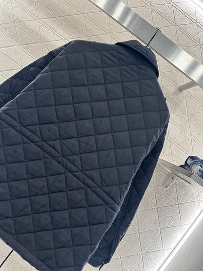 25fw Hooded drawstring waistband cotton jacket