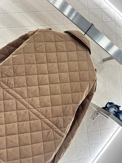 25fw Hooded drawstring waistband cotton jacket