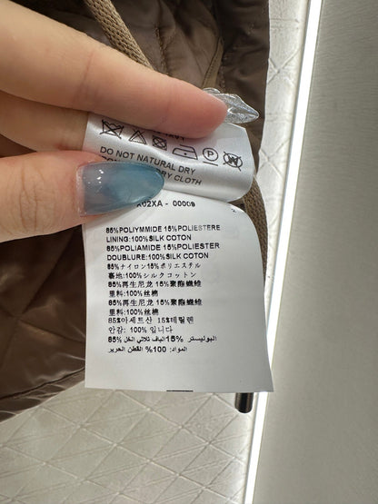 25fw Hooded drawstring waistband cotton jacket