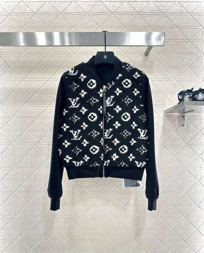 25fw Splicing Teddy Lamb Wool Coat