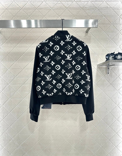 25fw Splicing Teddy Lamb Wool Coat