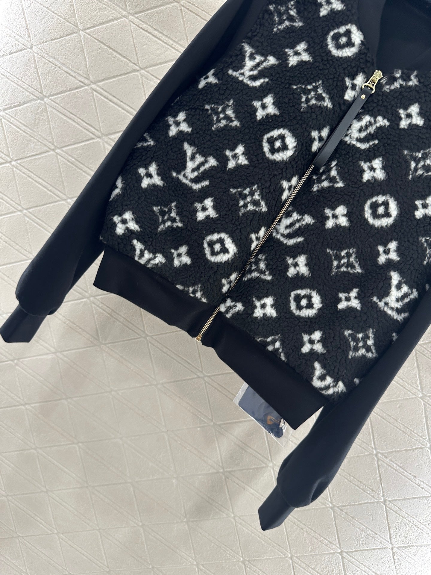 25fw Splicing Teddy Lamb Wool Coat