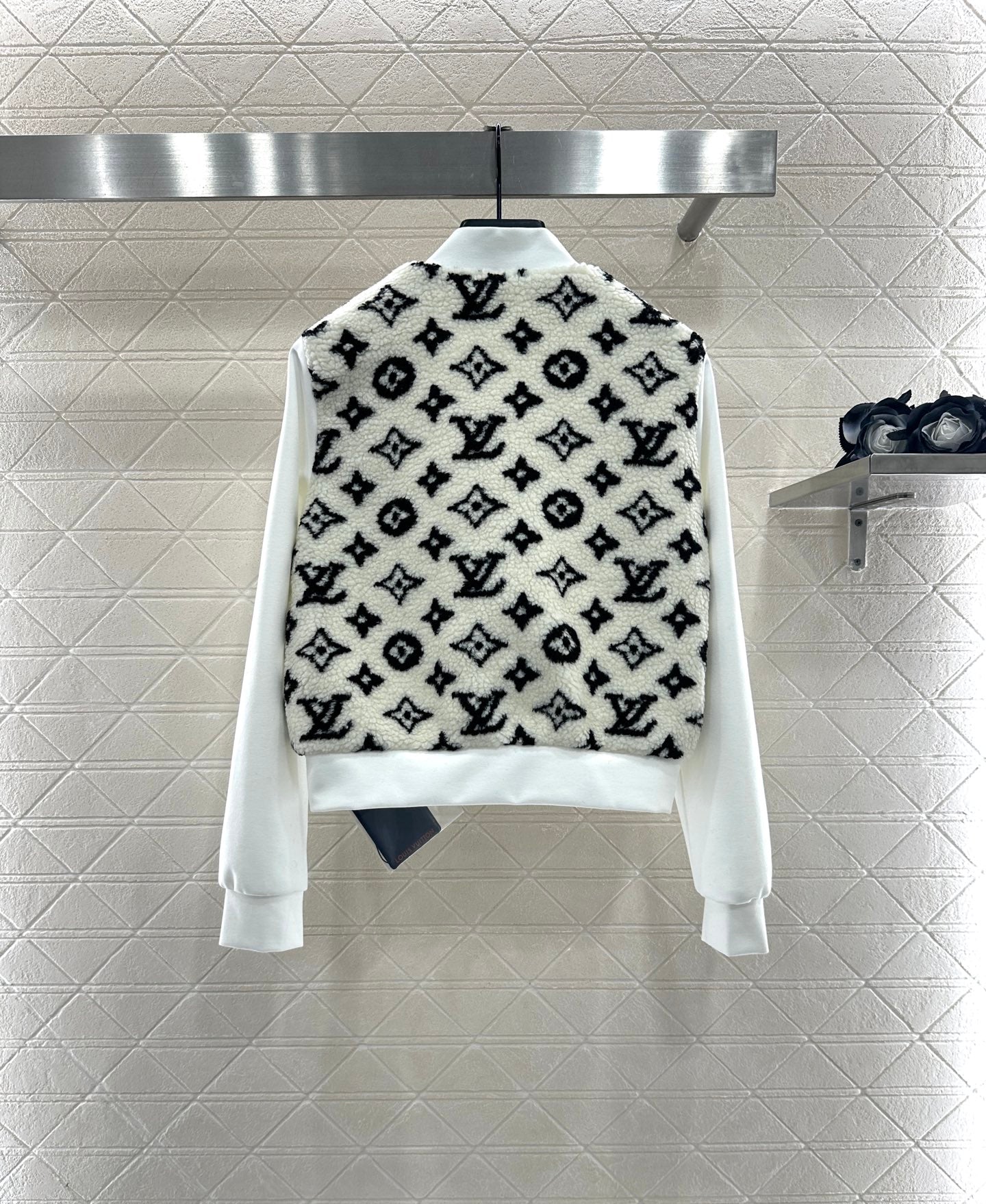 25fw Splicing Teddy Lamb Wool Coat