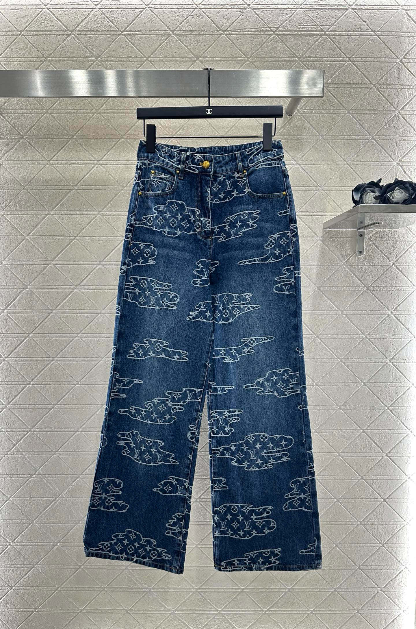 25fw Jacquard denim pants