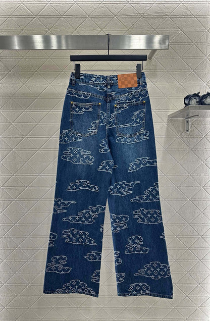 25fw Jacquard denim pants