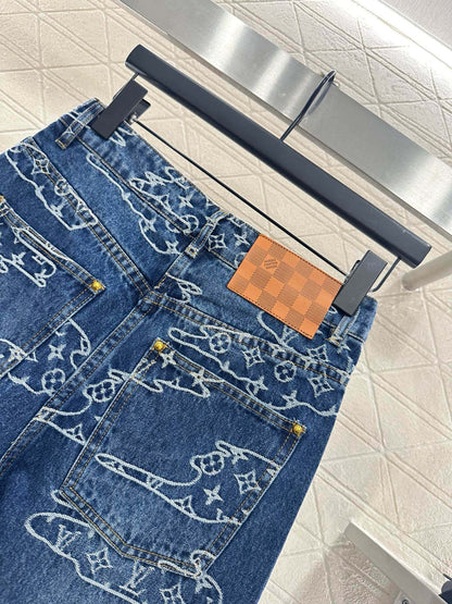 25fw Jacquard denim pants
