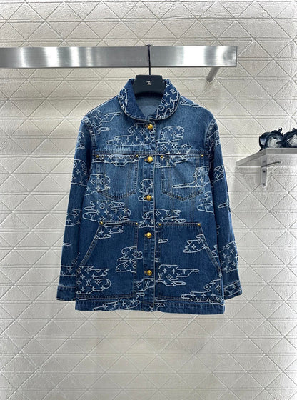 25fw Jacquard denim jacket