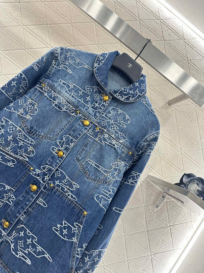 25fw Jacquard denim jacket