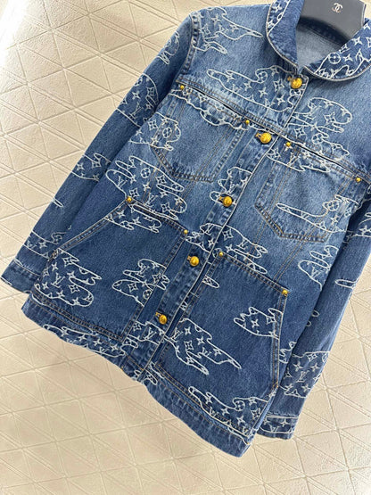 25fw Jacquard denim jacket