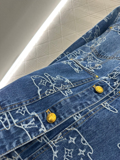 25fw Jacquard denim jacket