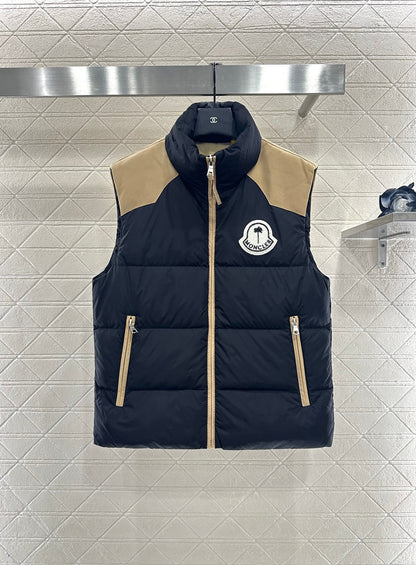 25fw Stand up collar contrasting down vest