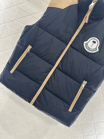 25fw Stand up collar contrasting down vest