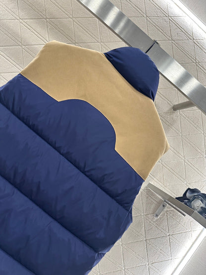 25fw Stand up collar contrasting down vest