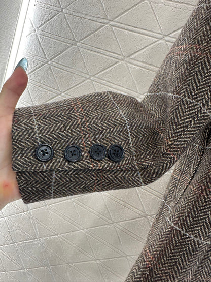 25fw Collar plaid pocket suit jacket