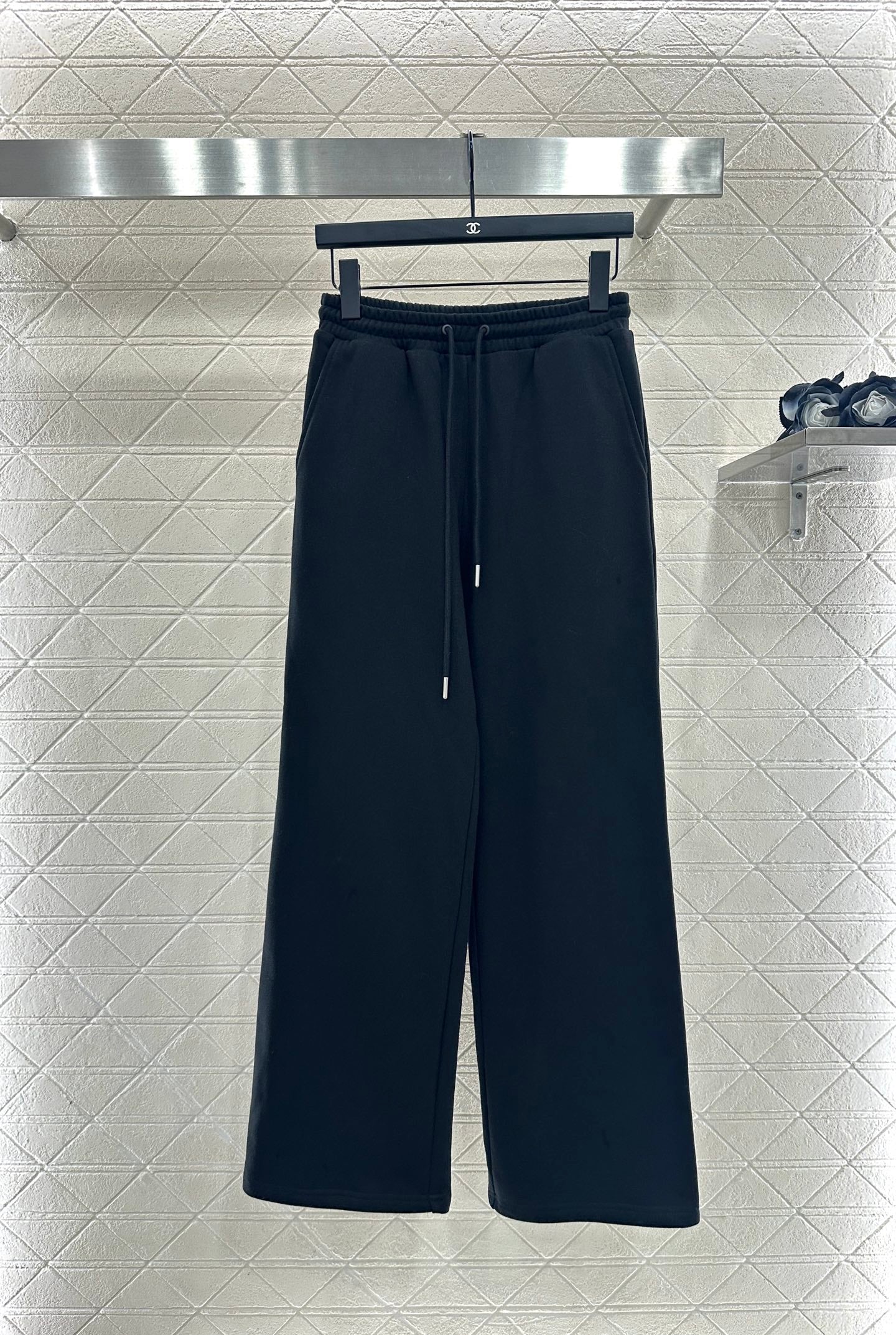 25fw Splicing plaid hoodie and pants set