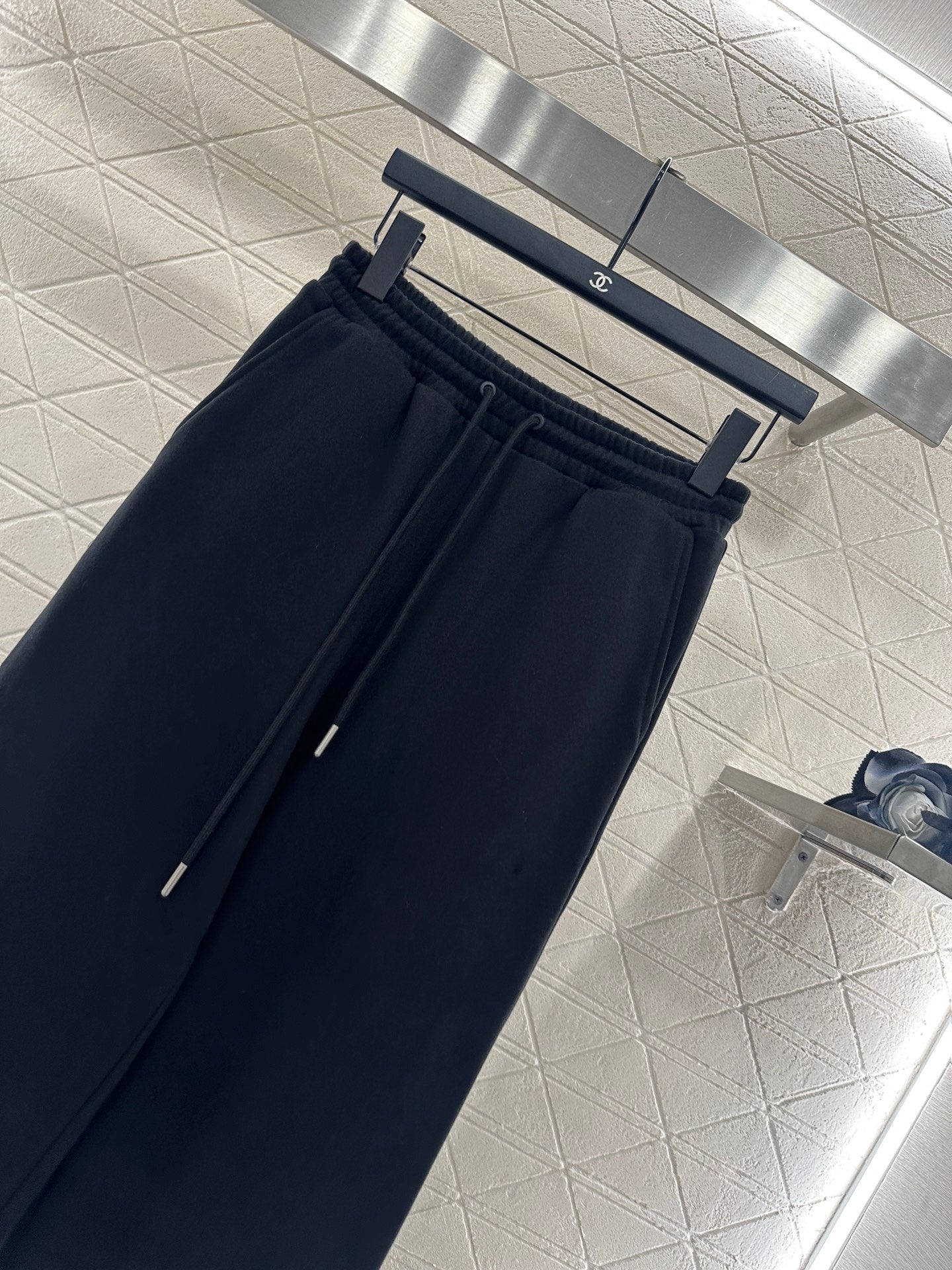 25fw Splicing plaid hoodie and pants set