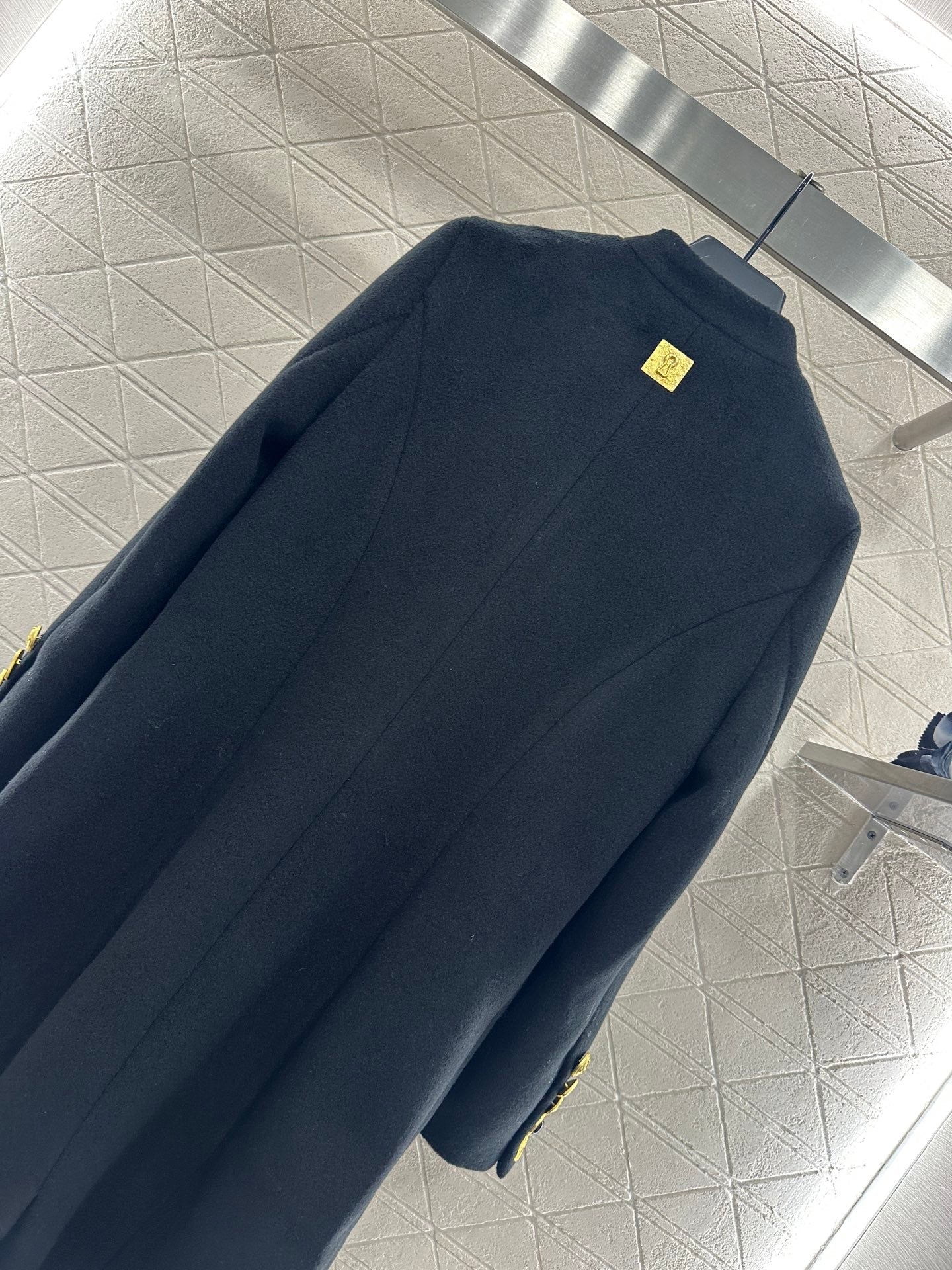 25fw Round neck long coat jacket