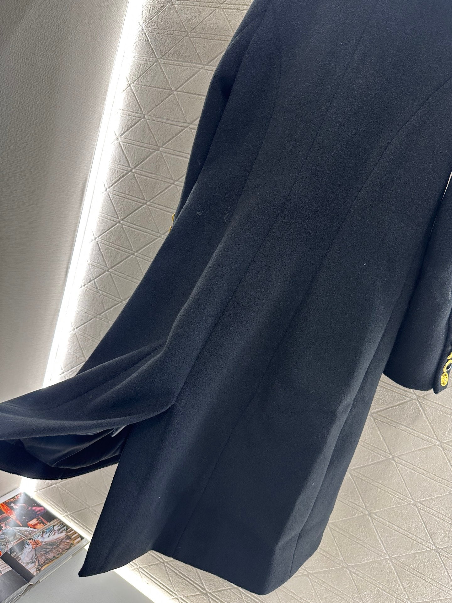 25fw Round neck long coat jacket