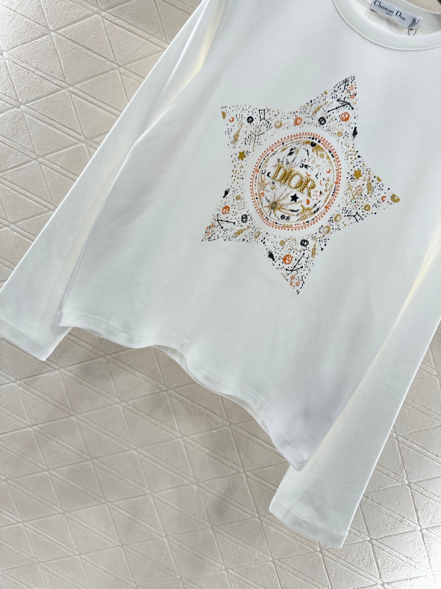 25fw Five pointed star nail bead rhinestone top