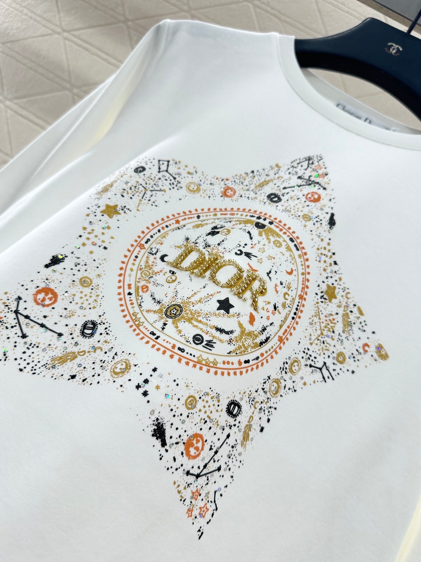 25fw Five pointed star nail bead rhinestone top