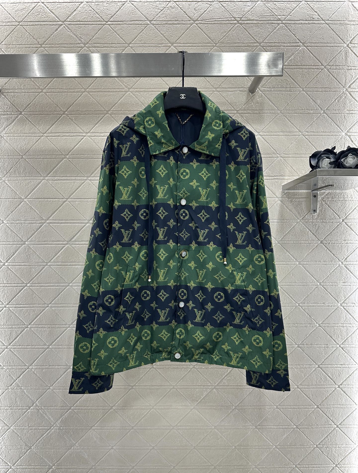 25fw Hooded Old Flower Charge Coat