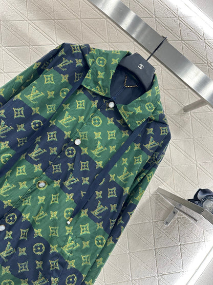 25fw Hooded Old Flower Charge Coat