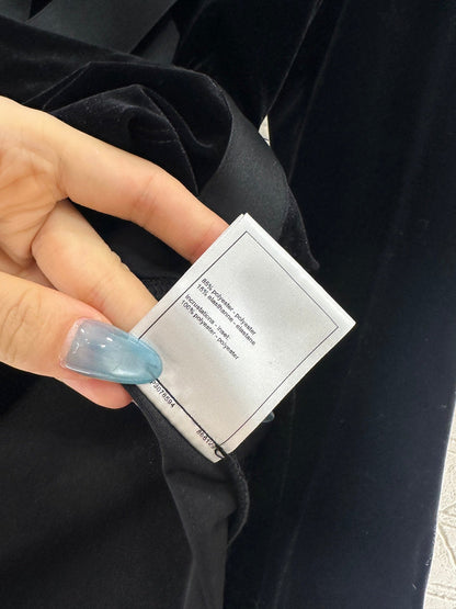 25fw Peach heart collar bow mid sleeve top