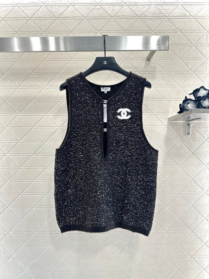 25fw Silver knit vest