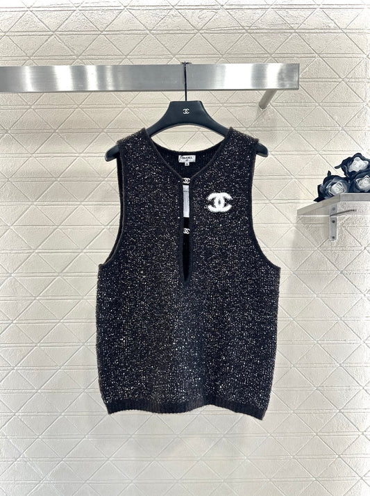 25fw Silver knit vest