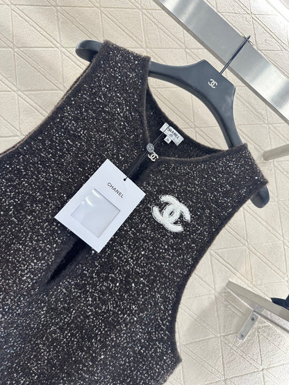 25fw Silver knit vest