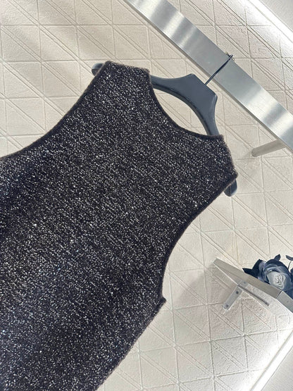 25fw Silver knit vest
