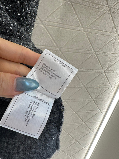 25fw Silver knit vest