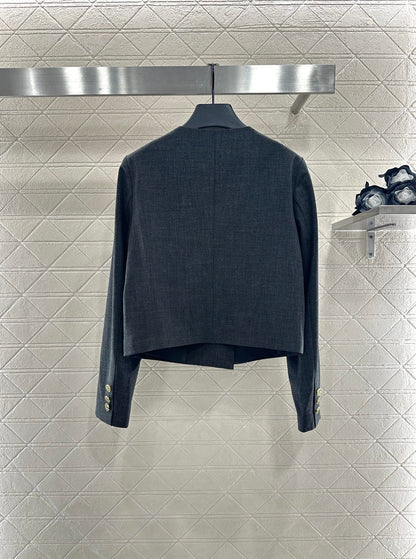 25fw Round neck double breasted suit and pants set