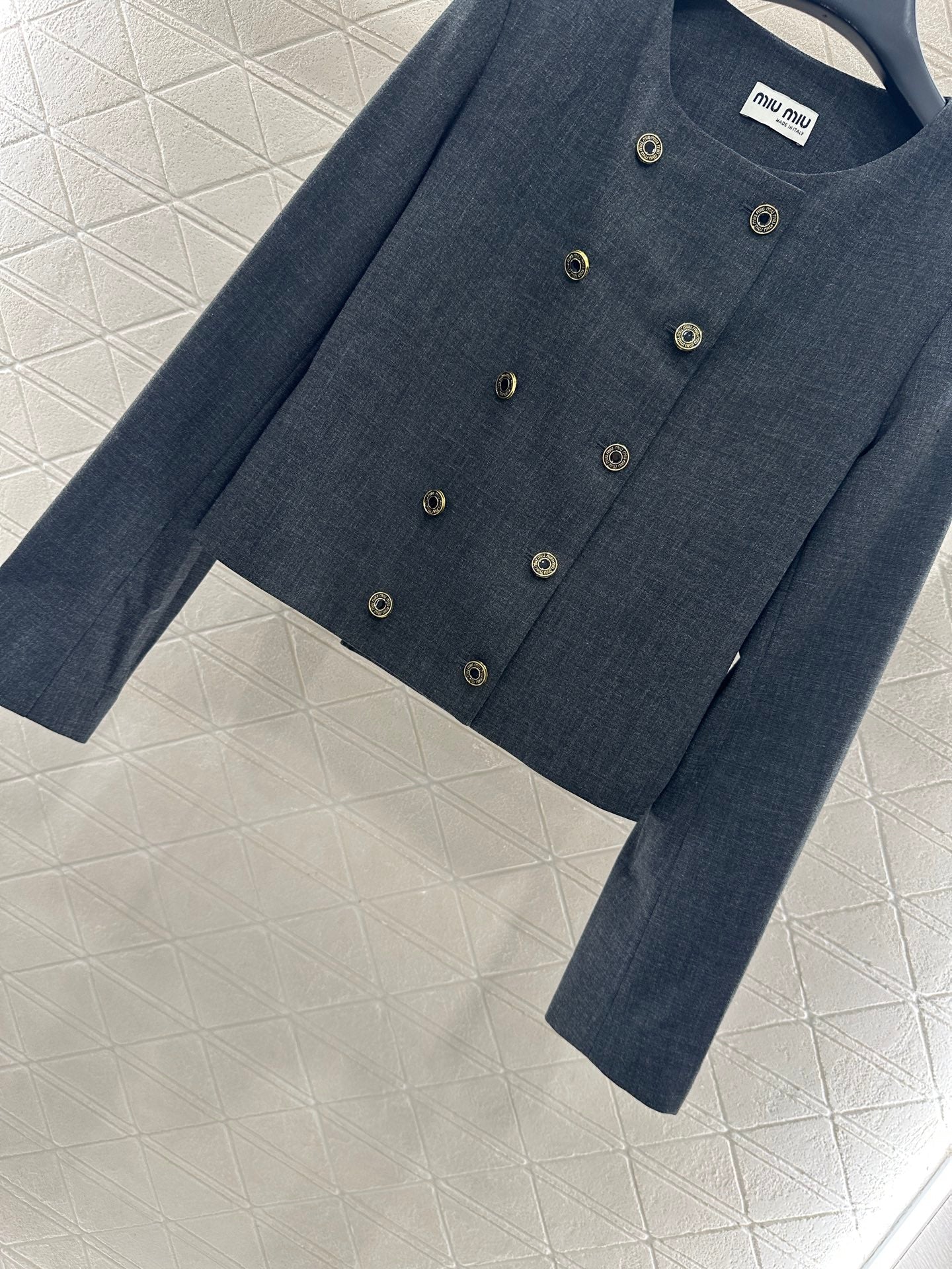 25fw Round neck double breasted suit and pants set