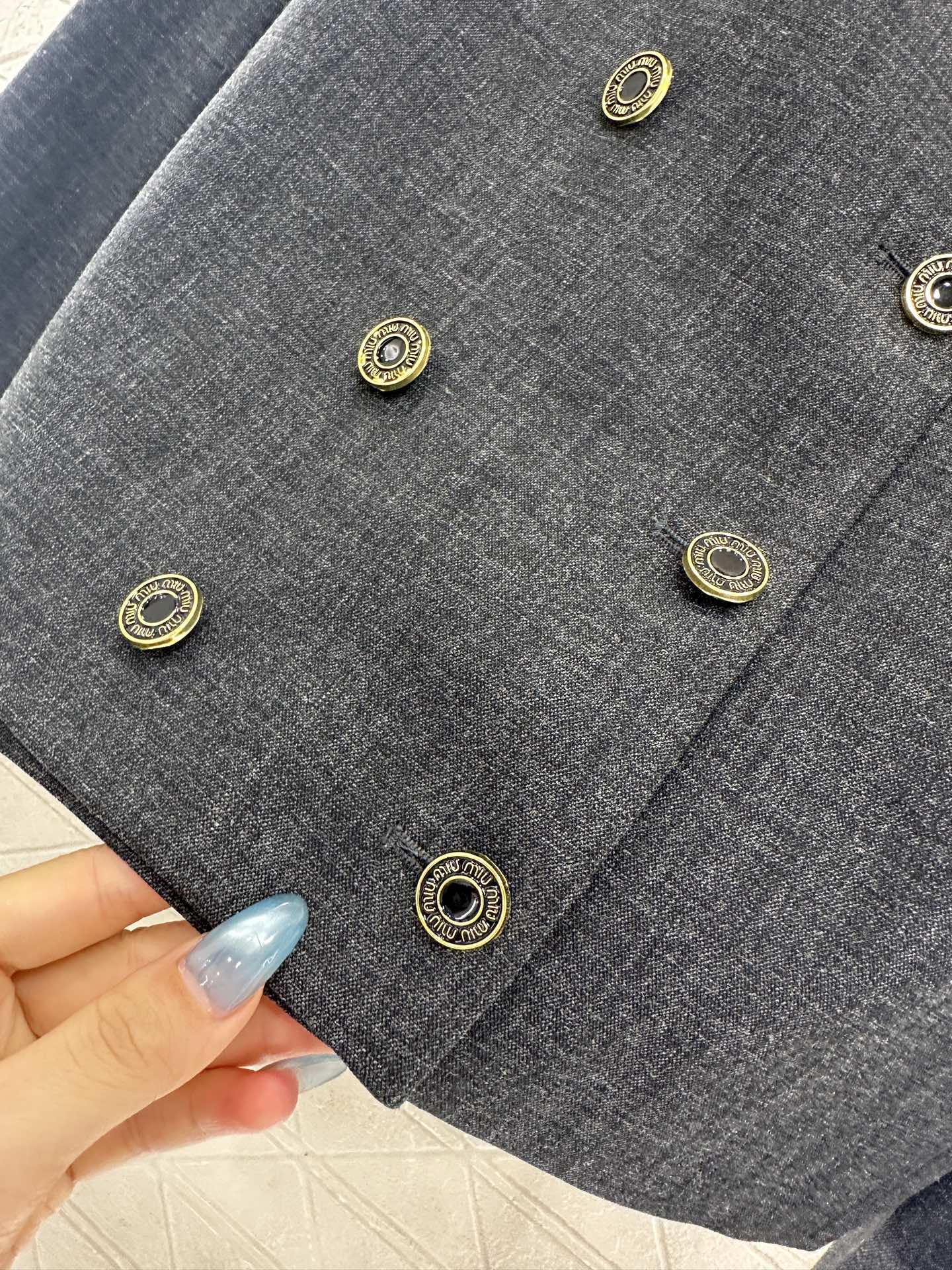 25fw Round neck double breasted suit and pants set