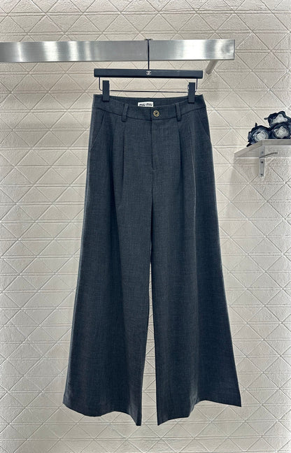 25fw Round neck double breasted suit and pants set