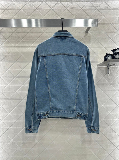 25fw Tailored logo denim jacket