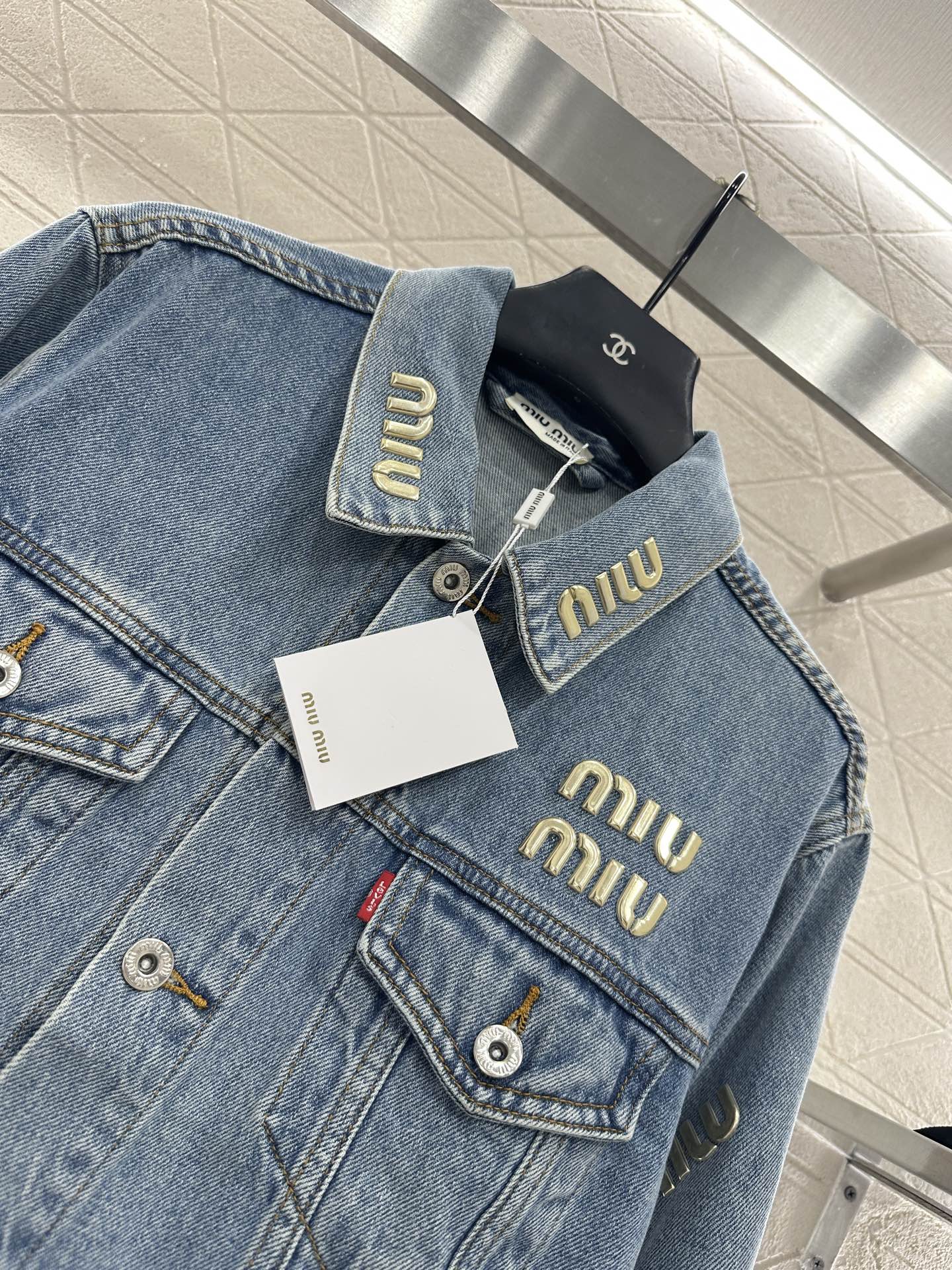 25fw Tailored logo denim jacket