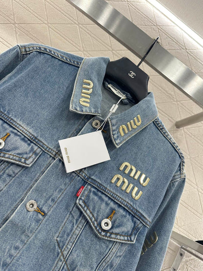 25fw Tailored logo denim jacket