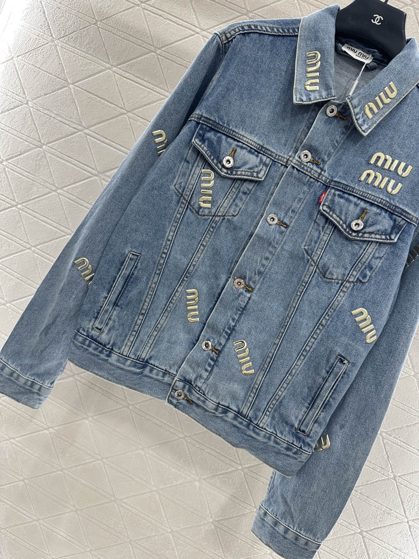 25fw Tailored logo denim jacket