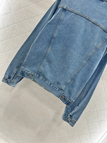 25fw Tailored logo denim jacket