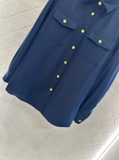 25fw Cowboy shirt, scarf, pants set