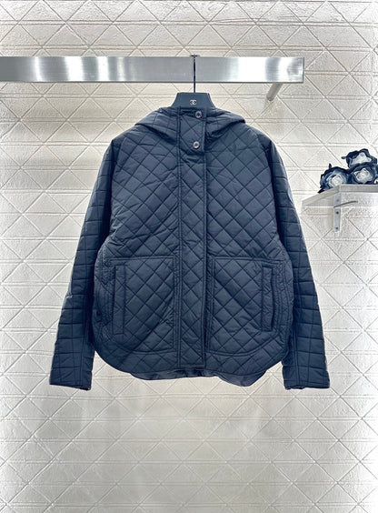 25fw Lingge hooded down cotton jacket